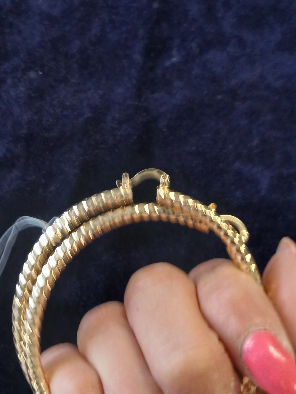 Gold Large Hoops - Picture 8 of 11